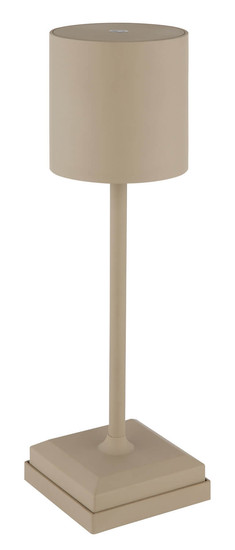 Globo Dixon LED Tischleuchte Warmweiß Sandfarben Matt Ø9,3cm 58487S