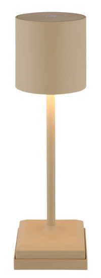 Globo Dixon LED Tischleuchte Warmweiß Sandfarben Matt Ø9,3cm 58487S