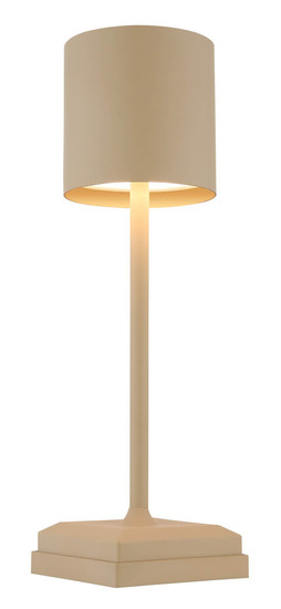 Globo Dixon LED Tischleuchte Warmweiß Sandfarben Matt Ø9,3cm 58487S