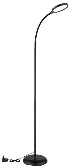 Globo LED Stehleuchte Kalderon 8W dimmbar CCT warm-/tageslichtweiss Schwarz matt Metall 125cm