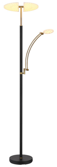 Globo Tirana LED Deckenfluter 40W CCT Schwarz Matt, Metall 183cm 58909B