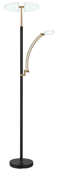 Globo Tirana LED Deckenfluter 40W CCT Schwarz Matt, Metall 183cm 58909B