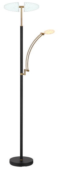 Globo Tirana LED Deckenfluter 40W CCT Schwarz Matt, Metall 183cm 58909B