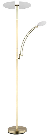 Globo LED Deckenfluter Tirana 40W dimmbar CCT warm-/neutral-/tageslichtweiss Messingfarben matt Metall 183cm