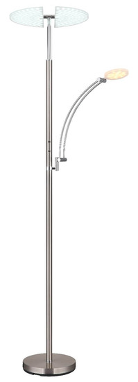 Globo LED Deckenfluter Tirana 40W dimmbar CCT warm-/neutral-/tageslichtweiss Nickel matt Metall 183cm