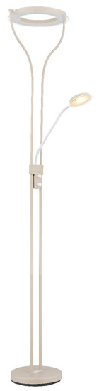 Globo LED Deckenfluter Ebro 20W warmweiss Sandfarben matt Metall Glas 194cm