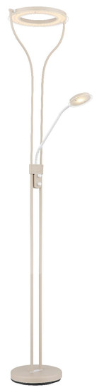 Globo LED Deckenfluter Ebro 20W warmweiss Sandfarben matt Metall Glas 194cm