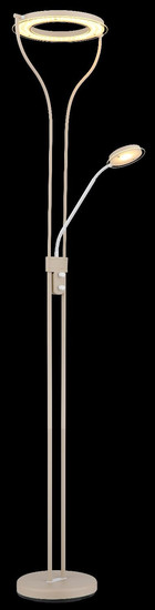 Globo LED Deckenfluter Ebro 20W warmweiss Sandfarben matt Metall Glas 194cm