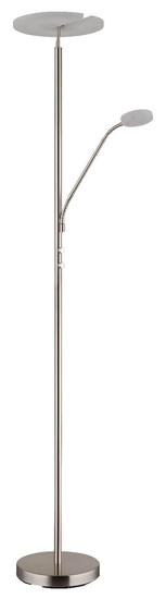 Globo LED Deckenfluter Stanford 28W dimmbar warmweiss Nickel matt Metall 180cm