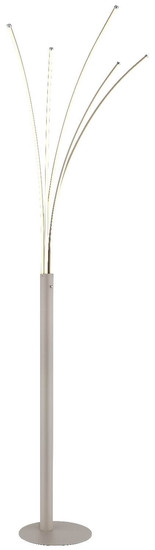 Globo LED Stehleuchte Bizzy 36W dimmbar warmweiss Sandfarben matt Metall Aluminium 187cm