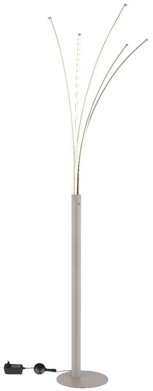 Globo LED Stehleuchte Bizzy 36W dimmbar warmweiss Sandfarben matt Metall Aluminium 187cm