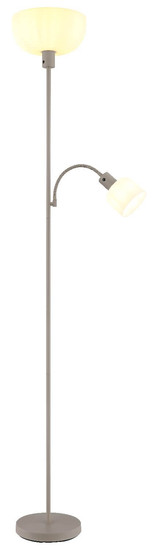 Globo Stehleuchte Hinton E27 + E14 Sandfarben matt Metall 179cm