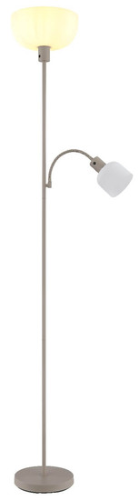 Globo Stehleuchte Hinton E27 + E14 Sandfarben matt Metall 179cm