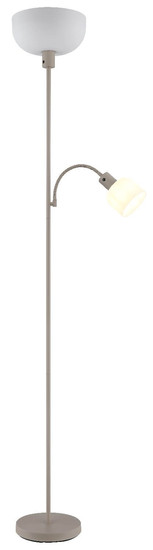 Globo Stehleuchte Hinton E27 + E14 Sandfarben matt Metall 179cm