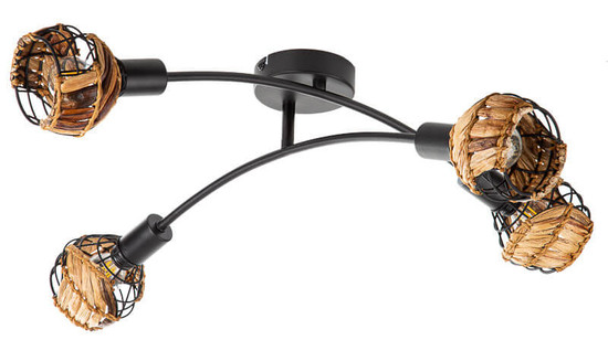 Globo Java Deckenleuchte 4-fach 25W Schwarz, Metall 17,5cm 61740408