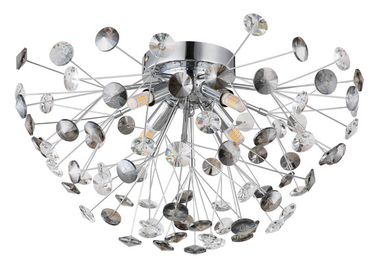 Globo Katrina G9 Deckenleuchte 4-fach 3,50W Warmweiß Verchromt, Metall Ø45cm 64135DC