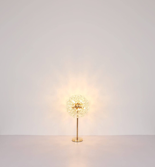 Globo LED Tischleuchte Katrina 8-flammig G9 LED 8x 3,5W warmweiss Verchromt rauchfarben Metall K9 Kristalle Ø35cm
