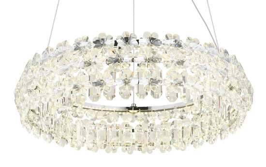 Globo Diann LED Hängeleuchte 50W Neutralweiß Verchromt, Metall Ø60cm 64140H