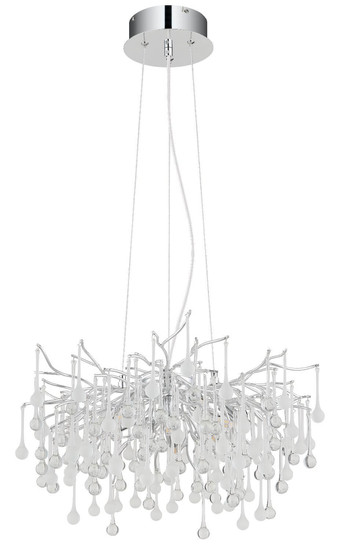 Globo Kronleuchter Maxine 10-flammig G9 Verchromt Metall Aluminium Ø60cm