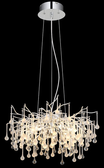 Globo Kronleuchter Maxine 10-flammig G9 Verchromt Metall Aluminium Ø60cm