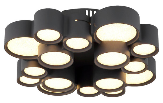 Globo LED Deckenleuchte Darla 28W warmweiss Anthrazit matt Metall Ø45cm