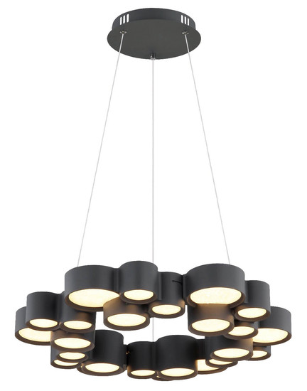 Globo LED Pendelleuchte Darla 36W warmweiss Anthrazit matt Metall Ø59cm