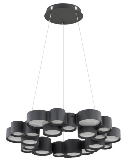 Globo LED Pendelleuchte Darla 36W warmweiss Anthrazit matt Metall Ø59cm