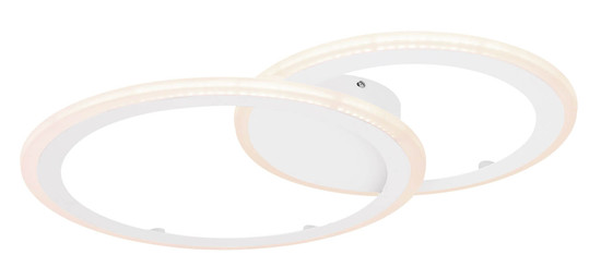 Globo Fenna LED Deckenleuchte 40W CCT Weiß, Metall Fernbedienung Nachtlicht Memoryfunktion 6cm 67120-40