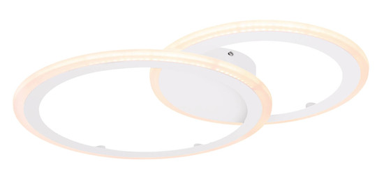 Globo Fenna LED Deckenleuchte 40W CCT Weiß, Metall Fernbedienung Nachtlicht Memoryfunktion 6cm 67120-40