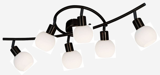 Globo Loxy E14 Deckenleuchte 6-fach 5W Schwarz, Metall Ø9cm 67160608