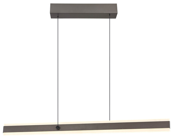 Globo Gebaldo LED Hängeleuchte 36W CCT Titanfarben Gebürstet, Metall Fernbedienung Nachtlicht Memoryfunktion 170cm 67161-36