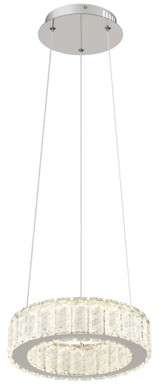 Globo Mucky LED Hängeleuchte 30W CCT Verchromt, Metall Fernbedienung Nachtlicht Memoryfunktion Ø30cm 67162-30