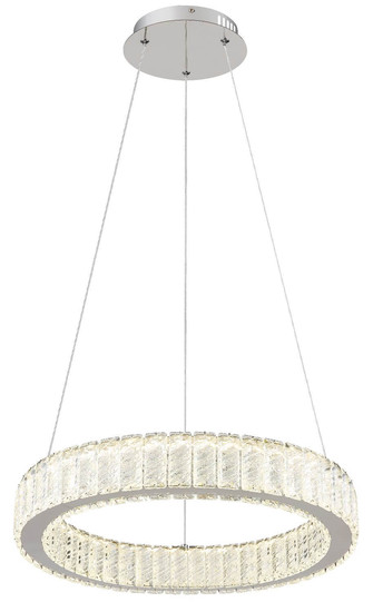Globo LED Pendelleuchte Mucky 50W dimmbar Fernbedienung CCT warm-/tageslichtweiss Verchromt klar Metall K5 Kristalle Ø50cm