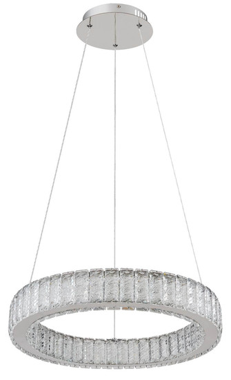 Globo LED Pendelleuchte Mucky 50W dimmbar Fernbedienung CCT warm-/tageslichtweiss Verchromt klar Metall K5 Kristalle Ø50cm