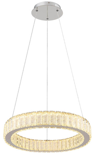 Globo LED Pendelleuchte Mucky 50W dimmbar Fernbedienung CCT warm-/tageslichtweiss Verchromt klar Metall K5 Kristalle Ø50cm