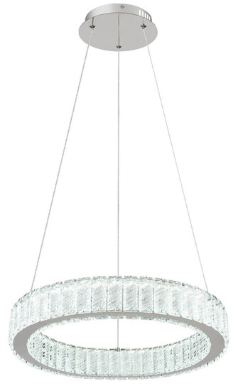 Globo LED Pendelleuchte Mucky 50W dimmbar Fernbedienung CCT warm-/tageslichtweiss Verchromt klar Metall K5 Kristalle Ø50cm