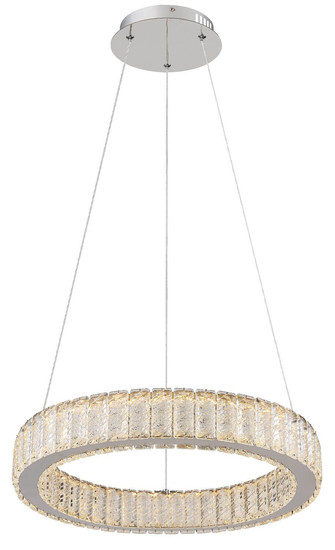 Globo LED Pendelleuchte Mucky 50W dimmbar Fernbedienung CCT warm-/tageslichtweiss Verchromt klar Metall K5 Kristalle Ø50cm