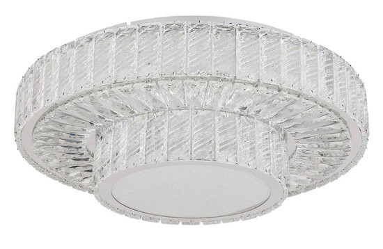 Globo LED Deckenleuchte Mucky 50W dimmbar Fernbedienung CCT warm-/tageslichtweiss Verchromt klar Metall K5 Kristalle Ø50cm