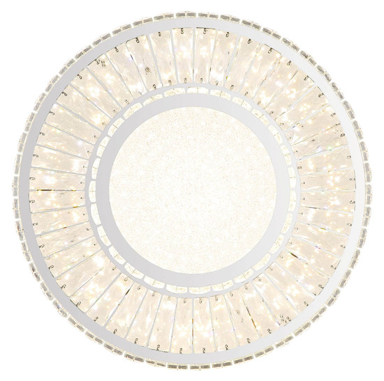 Globo LED Deckenleuchte Mucky 50W dimmbar Fernbedienung CCT warm-/tageslichtweiss Verchromt klar Metall K5 Kristalle Ø50cm