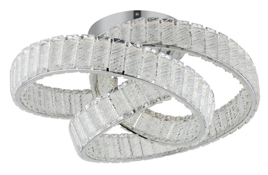 Globo Mucky LED Deckenleuchte 78W CCT Verchromt, Metall Fernbedienung Nachtlicht Memoryfunktion Ø60cm 67162D