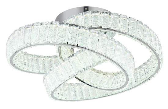 Globo Mucky LED Deckenleuchte 78W CCT Verchromt, Metall Fernbedienung Nachtlicht Memoryfunktion Ø60cm 67162D