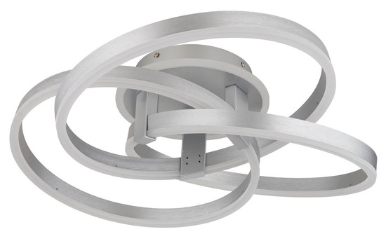 Globo Herwig LED Deckenleuchte 56W CCT Aluminium Gebürstet Fernbedienung Nachtlicht Memoryfunktion 20cm 67163-56