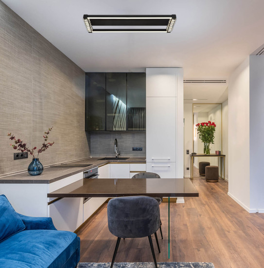 Globo Mariella LED Deckenleuchte 24W CCT Schwarz Matt, Metall Fernbedienung Nachtlicht Memoryfunktion 7cm 67164D