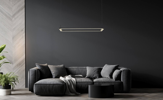 Globo Mariella LED Hängeleuchte 30W CCT Schwarz Matt, Metall Fernbedienung Nachtlicht Memoryfunktion 150cm 67164H