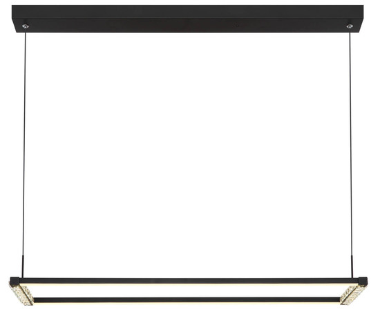 Globo Mariella LED Hängeleuchte 30W CCT Schwarz Matt, Metall Fernbedienung Nachtlicht Memoryfunktion 150cm 67164H