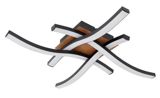 Globo Evita LED Deckenleuchte 20W Warmweiß Schwarz, Metall 7,5cm 67171-20