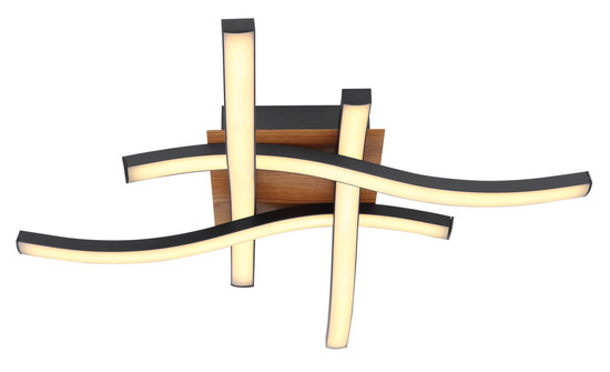 Globo Evita LED Deckenleuchte 20W Warmweiß Schwarz, Metall 7,5cm 67171-20