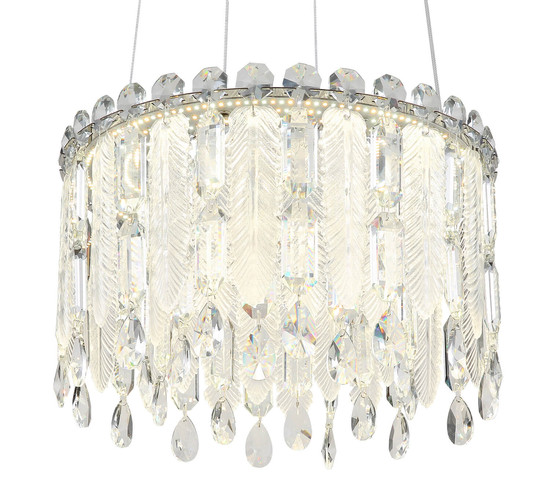 Globo Klunka LED Hängeleuchte 38W CCT Verchromt, Metall Fernbedienung Nachtlicht Memoryfunktion Ø39,5cm 67176-38