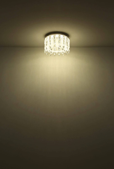 Globo LED Deckenleuchte Klunka 58W dimmbar Fernbedienung CCT warm-/tageslichtweiss Verchromt klar Metall K5 Kristalle Ø58,5cm