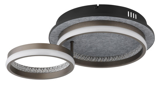 Globo Della LED Deckenleuchte 30W CCT Schwarz Matt, Metall Nachtlicht Memoryfunktion 14cm 67179D1